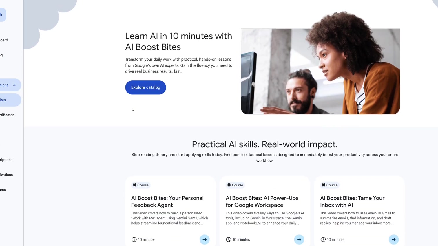 Google Skills AI Boost Bites 短篇 AI 學習內容 Google Skills AI Boost Bites 短篇 AI 學習內容
