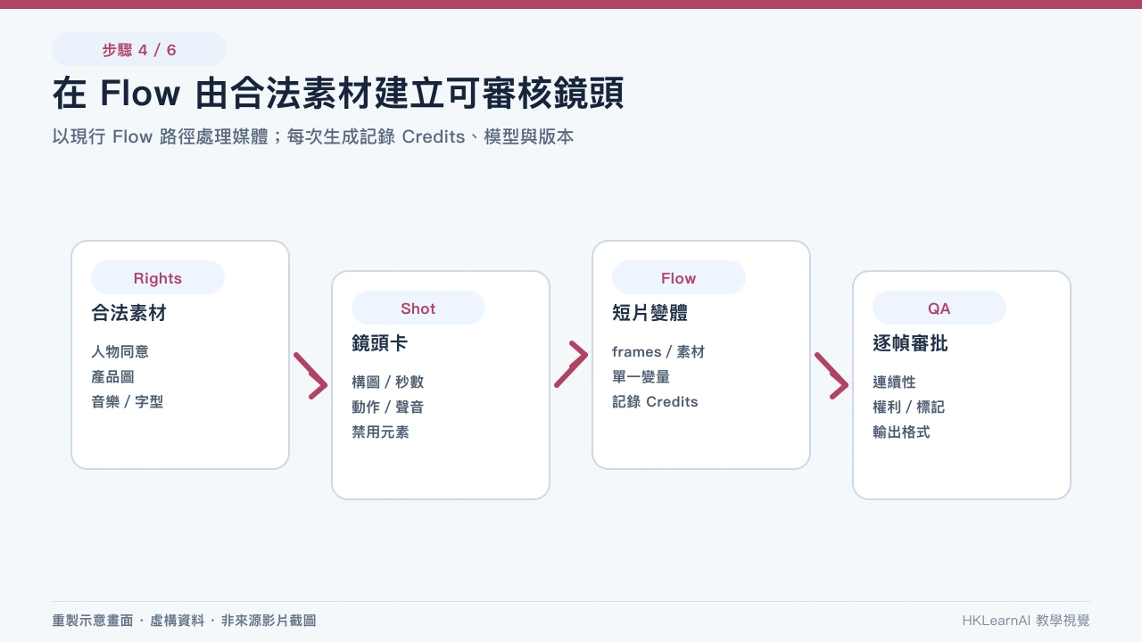 Google Flow 由關鍵圖、參考素材到影片及 Credits 和來源標記檢查 Google Flow 由關鍵圖、參考素材到影片及 Credits 和來源標記檢查