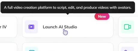 HeyGen Launch AI Studio 工具捷徑