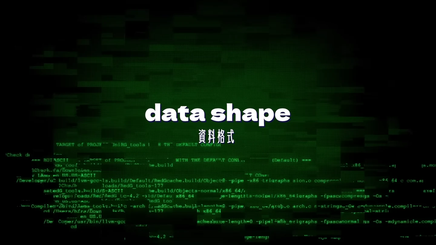 data shape 資料格式概念畫面