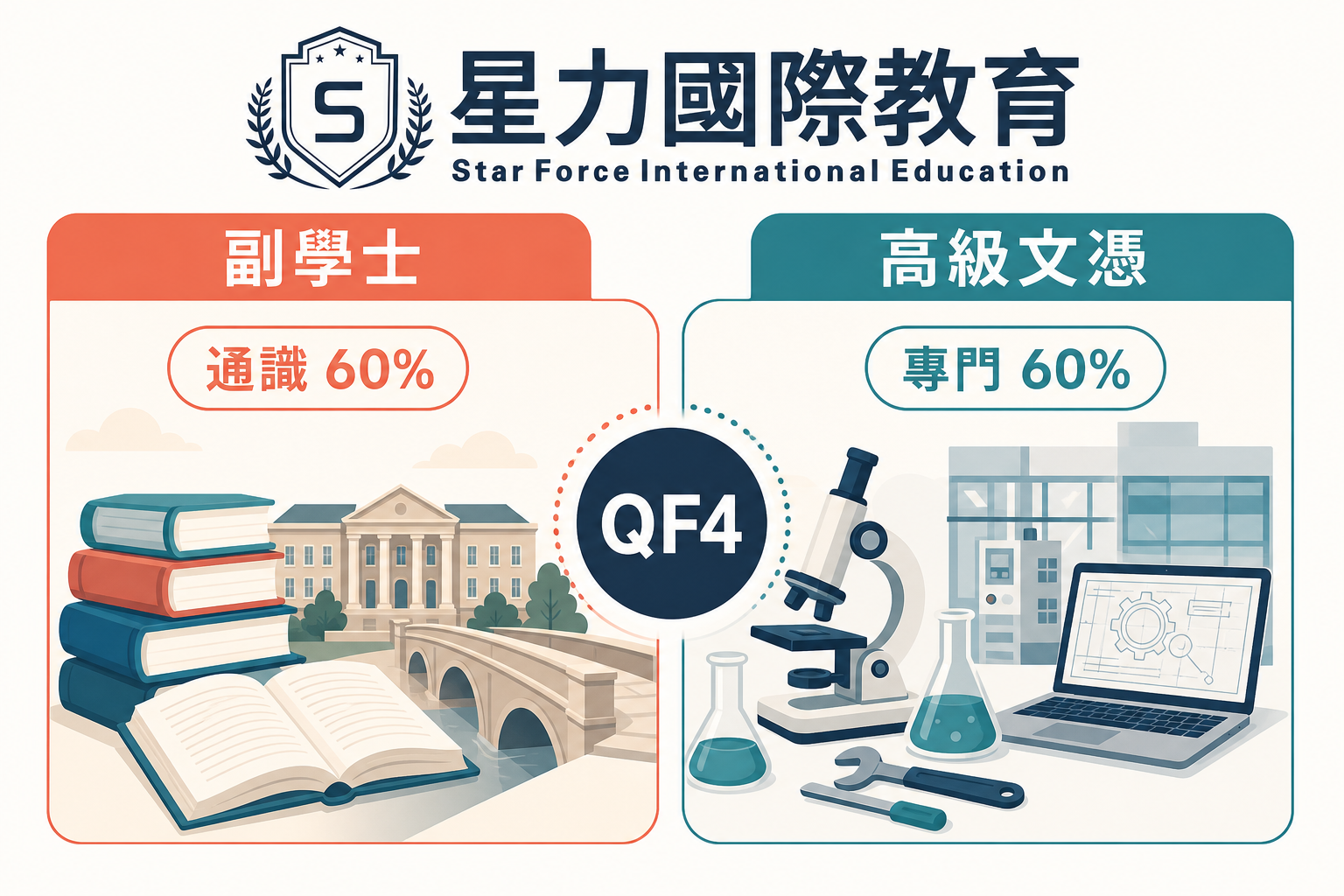 副學士與高級文憑內容及出口比較
